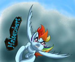 Size: 1280x1055 | Tagged: safe, artist:halsenbert, imported from derpibooru, rainbow dash, pegasus, pony, flying, gritted teeth, solo