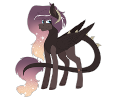 Size: 5000x4000 | Tagged: safe, artist:chazmazda, imported from derpibooru, oc, alicorn, earth pony, pegasus, pony, unicorn, fluffy, full body, fullbody, hair, hooves, horn, horns, large wings, long hair, long tail, markings, photo, shaded eyes, smiling, solo, spikes, standing, tail, tail spikes, wings