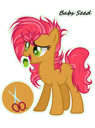 Size: 1280x1707 | Tagged: safe, artist:stardustshadowsentry, imported from derpibooru, babs seed, pony, alternate hairstyle, base used, older, older babs seed, simple background, solo, transparent background