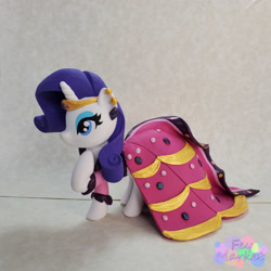 Size: 1000x1000 | Tagged: safe, artist:sanadaookmai, imported from derpibooru, rarity, pony, clothes, craft, dress, gala dress, irl, photo, sculpture, solo