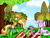 Size: 2500x1900 | Tagged: safe, artist:theartistsora, imported from derpibooru, oc, oc:chifundo, oc:quick stitch, alicorn, undead, zebra, zombie, fallout equestria, fallout equestria: dead tree, basket, bat wings, foal, outdoors, picnic, picnic basket, picnic blanket, pink stripes, tree, wings