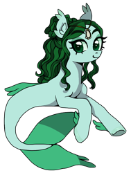 Size: 688x910 | Tagged: safe, artist:universalheart, imported from derpibooru, oc, oc only, merpony, seapony (g4), dorsal fin, ear fluff, eyelashes, female, fins, fish tail, flowing tail, green eyes, looking at you, simple background, smiling, solo, tail, transparent background