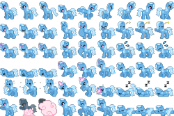 Size: 576x384 | Tagged: safe, artist:exemxetheexe, imported from derpibooru, trixie, pony, unicorn, game, great and powerful, pixel art, rpg, rpg battle, rpg maker, rpg maker mv, simple background, sprite sheet