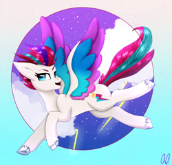 Size: 794x761 | Tagged: safe, artist:aber6823, imported from derpibooru, zipp storm, pegasus, pony, abstract background, adorazipp, cloud, cute, female, g5, lightning, looking at you, mare, solo, stars, storm, unshorn fetlocks, wings