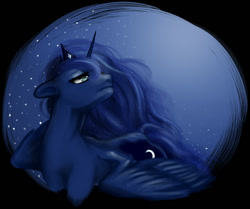 Size: 843x704 | Tagged: safe, artist:voyager, imported from derpibooru, princess luna, alicorn, pony, female, looking up, mare, solo, stars