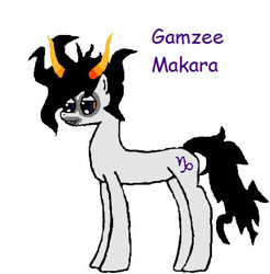 Size: 432x439 | Tagged: safe, artist:glassycolors, imported from derpibooru, pony, female, gamzee makara, homestuck, mare, simple background, solo, white background