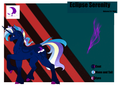 Size: 4961x3508 | Tagged: safe, artist:oneiria-fylakas, imported from derpibooru, oc, oc only, oc:eclipse serenity, pony, unicorn, male, reference sheet, solo, stallion