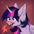 Size: 2192x2160 | Tagged: safe, artist:elektra-gertly, imported from derpibooru, twilight sparkle, alicorn, pony, ear fluff, fire, high res, open mouth, solo, spicy, sweat, sweatdrops, tongue out, twilight sparkle (alicorn)