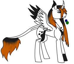 Size: 3387x2946 | Tagged: safe, artist:agdapl, imported from derpibooru, oc, oc only, alicorn, pony, alicorn oc, curved horn, high res, horn, leonine tail, simple background, transparent background, wings