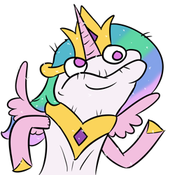 Size: 800x800 | Tagged: safe, artist:dadjoke-ness, imported from derpibooru, princess celestia, alicorn, pony, ethereal mane, female, horn, mare, simple background, sock puppet, starry mane, transparent background, wings