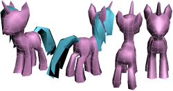 Size: 1055x555 | Tagged: safe, artist:tigr3ss, imported from derpibooru, oc, oc only, 3d, low poly