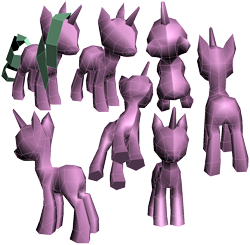 Size: 1198x1176 | Tagged: safe, artist:tigr3ss, imported from derpibooru, oc, oc only, 3d, low poly