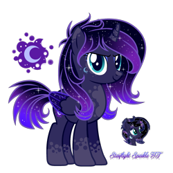 Size: 2177x2177 | Tagged: safe, artist:gloriaartist, artist:starflightsparkleyt, imported from derpibooru, oc, oc only, oc:stardust astral moon, alicorn, pony, female, high res, mare, simple background, solo, transparent background