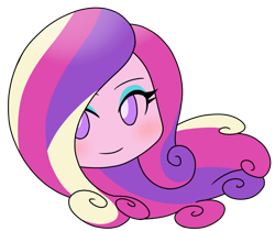 Size: 762x640 | Tagged: safe, alternate version, artist:batipin, imported from derpibooru, part of a set, princess cadance, equestria girls, dean cadance, head only, simple background, solo, transparent background