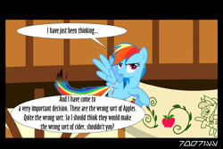 Size: 1288x858 | Tagged: safe, edit, edited screencap, editor:teren rogriss, imported from derpibooru, screencap, rainbow dash, pegasus, pony, season 2, the last roundup, quote, winnie the pooh