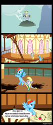 Size: 1288x3000 | Tagged: safe, edit, edited screencap, editor:teren rogriss, imported from derpibooru, screencap, derpy hooves, rainbow dash, pegasus, pony, season 2, the last roundup, cloud, female, lightning, ponyville town hall