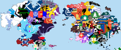 Size: 2144x881 | Tagged: safe, artist:mustaphatr, imported from derpibooru, equestria at war mod, flag, flag map, griffonia, map, map of equestria, pixel art