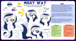 Size: 1200x655 | Tagged: safe, artist:jennieoo, imported from derpibooru, oc, oc only, oc:milky way, oc:milky way (sodadrinker11), pegasus, pony, amused, giggling, irritated, laughing, reference, reference sheet, sad, show accurate, simple background, solo, tongue out, vector