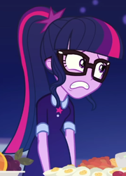 Size: 362x502 | Tagged: safe, imported from derpibooru, screencap, sci-twi, twilight sparkle, equestria girls, equestria girls series, twilight under the stars, spoiler:eqg series (season 2), cropped, shrunken pupils, solo