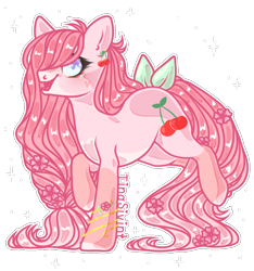 Size: 951x1014 | Tagged: safe, artist:tinasivint, imported from derpibooru, oc, oc only, oc:cherii, earth pony, pony, female, mare, solo