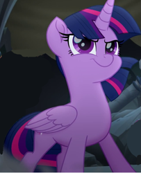 Size: 653x805 | Tagged: safe, imported from derpibooru, screencap, twilight sparkle, alicorn, pony, my little pony: the movie, cropped, determined, epic, smiling, solo, twilight sparkle (alicorn), windswept mane