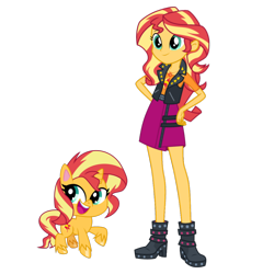 Size: 1024x1024 | Tagged: safe, artist:emeraldblast63, artist:twilirity, edit, imported from derpibooru, sunset shimmer, human, pony, unicorn, equestria girls, equestria girls series, my little pony: pony life, spoiler:eqg series (season 2), clothes, duo, duo female, editor needed, female, g4, g4 to g4.5, g4.5, geode of empathy, human ponidox, magical geodes, pony life, self ponidox, simple background, transparent background, vector