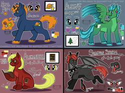 Size: 2732x2048 | Tagged: safe, artist:sursiq, imported from derpibooru, oc, oc only, oc:alexandria, oc:alpine, oc:nova star, oc:shadow storm, bat pony, earth pony, pegasus, pony, unicorn, angry, bat pony oc, bat wings, book, bookshelf, cute, cutie mark, earth pony oc, edgy, eyes open, female, friendship, glasses, happy, high res, horn, magic, male, mare, nerd, open mouth, open smile, pegasus oc, planet, pony oc, reference sheet, smiling, space, stallion, sunglasses, sunglasses on head, surprised, tree, unicorn oc, unshorn fetlocks, wingding eyes, wings