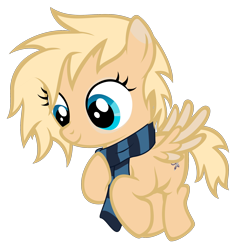 Size: 2080x2180 | Tagged: safe, artist:strategypony, imported from derpibooru, oc, oc:mirta whoowlms, pegasus, pony, clothes, female, filly, flying, high res, looking down, pegasus oc, scarf, simple background, transparent background, wings