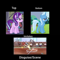 Size: 1024x1024 | Tagged: safe, artist:powerpup97, imported from derpibooru, starlight glimmer, trixie, meme