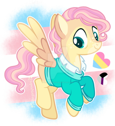 Size: 1024x1125 | Tagged: safe, artist:hopenotfound, artist:sakurainu2715, imported from derpibooru, fluttershy, pony, base used, clothes, demisexual pride flag, male, pansexual pride flag, pride, pride flag, simple background, solo, sweater, transgender, transgender pride flag, transparent background