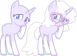 Size: 3524x2573 | Tagged: safe, artist:kurosawakuro, imported from derpibooru, oc, oc only, pony, unicorn, base used, female, glasses, high res, offspring, parent:pinkie pie, parent:pokey pierce, parents:pokeypie, simple background, solo, teenager, transparent background