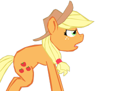 Size: 1280x931 | Tagged: safe, artist:benpictures1, artist:chedx, edit, imported from derpibooru, applejack, earth pony, pony, comic:the storm kingdom, my little pony: the movie, angry, applejack's hat, cowboy hat, cute, female, freckles, hat, implied tempest shadow, inkscape, jackabetes, mare, teeth, vector