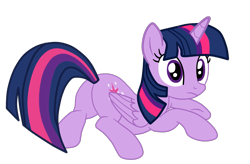 Size: 1759x1157 | Tagged: safe, artist:gmaplay, imported from derpibooru, twilight sparkle, alicorn, pony, butt, female, mare, plot, simple background, solo, transparent background, twibutt, twilight sparkle (alicorn)