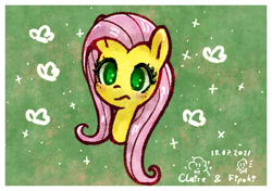 Size: 791x557 | Tagged: safe, artist:fipoki, imported from derpibooru, fluttershy, pegasus, pony, bust, female, solo