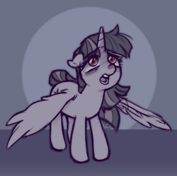 Size: 1874x1865 | Tagged: safe, artist:oneeyedsheep, imported from derpibooru, twilight sparkle, alicorn, pony, bags under eyes, solo, spread wings, twilight sparkle (alicorn), wings