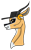 Size: 1505x2419 | Tagged: safe, artist:agdapl, imported from derpibooru, gazelle, antlers, bust, crossover, hat, headset, horns, male, scout, simple background, smiling, solo, species swap, team fortress 2, transparent background