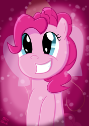 Size: 2480x3508 | Tagged: safe, artist:mrkat7214, imported from derpibooru, pinkie pie, earth pony, pony, cute, female, grin, high res, mare, smiling, solo