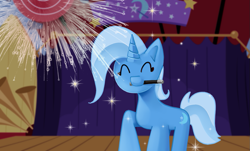 Size: 1009x609 | Tagged: artist needed, safe, edit, editor:edits of hate, editor:unofficial edits thread, imported from twibooru, trixie, pony, unicorn, female, image, magician, mare, missing accessory, png, solo, stage