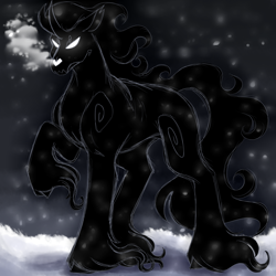 Size: 3000x3000 | Tagged: safe, artist:gingygin, imported from derpibooru, pony, umbrum, breath, high res, snow, snowfall, solo, visible breath