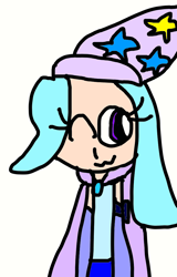 Size: 664x1038 | Tagged: safe, artist:sugarbugjewelpet, imported from derpibooru, trixie, human, 1000 hours in ms paint, cape, clothes, female, hat, humanized, solo, trixie's cape, trixie's hat