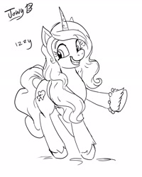 Size: 2498x3129 | Tagged: safe, artist:jowyb, artist:jowybean, imported from derpibooru, izzy moonbow, pony, unicorn, female, g5, high res, mare, sketch, smiling, solo