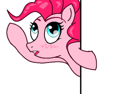 Size: 480x360 | Tagged: safe, artist:littleiceage, imported from derpibooru, pinkie pie, pony, blushing, ms paint, simple background