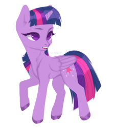 Size: 2020x2260 | Tagged: safe, artist:sannoe, imported from derpibooru, twilight sparkle, alicorn, pony, high res, simple background, solo, twilight sparkle (alicorn), white background