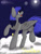 Size: 768x1024 | Tagged: safe, artist:nightdash20023, imported from derpibooru, oc, oc only, oc:storm chaser, pegasus, pony, cloud, collar, looking up, male, moon, night, night sky, on a cloud, open mouth, pegasus oc, sky, solo, wings