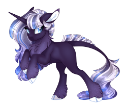 Size: 3400x2800 | Tagged: safe, artist:gigason, imported from derpibooru, oc, oc only, pony, unicorn, cloven hooves, female, high res, magical lesbian spawn, mare, offspring, parent:princess luna, parent:twilight sparkle, parents:twiluna, simple background, solo, transparent background