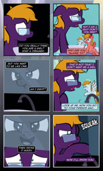 Size: 1920x3169 | Tagged: safe, artist:alexdti, imported from derpibooru, oc, oc:aqua lux, oc:purple creativity, oc:warm focus, pegasus, pony, comic:quest for friendship, comic, crying, glasses, mirror, shoulder angel, shoulder devil, tears of anger, tears of fear