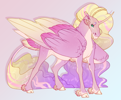 Size: 2000x1652 | Tagged: safe, artist:seffiron, imported from derpibooru, oc, oc only, oc:gentle soul, alicorn, pony, colored wings, male, multicolored wings, solo, stallion, wings