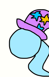 Size: 664x1038 | Tagged: safe, artist:sugarbugjewelpet, imported from derpibooru, trixie, human, 1000 hours in ms paint, ball, clothes, female, hat, humanized, solo, spin dash, trixie's hat, trixieball