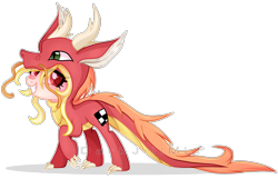 Size: 4337x2797 | Tagged: safe, artist:darkjillmlp123, imported from derpibooru, pony, dragon costume, female, simple background, solo, transparent background