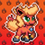 Size: 1024x1024 | Tagged: safe, artist:tony yotes, artist:yotes games, artist:yotesmark, imported from derpibooru, oc, oc only, oc:burnatina, earth pony, fennekin, flareon, pony, battle gem ponies, eeveelution, pixel art, pokémon, ponymon, solo